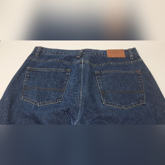 Oliver Spencer Men's Jeans Dark Blue Speckled Button Fly Size 34 Actual 35x32.5 - Picture 8 of 13